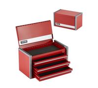 VEVOR Tool Box Cassetta Attrezzi Portatile in Metallo 218 mm 3 Cassetti Rosso