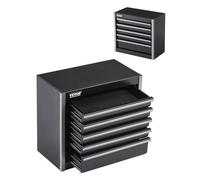 VEVOR Cassetta degli Attrezzi in Metallo, 218 mm con 5 Cassetti Cassetta degli Attrezzi Portatile in Metallo, Cassetta degli Attrezzi con Rivestimenti Piedini, Acciaio con Cuscinetti a Sfera, Nero