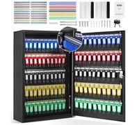 VEVOR Armadietto Portachiavi 200 Ganci Cassetta di Sicurezza per Chiavi in Acciaio da Parete 38x13,8x55cm, Cassetta di Sicurezza Portachiavi con Serratura per Albergo B&B Ufficio Segreteria Reception
