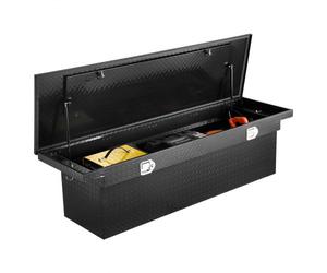 VEVOR Cassetta per Attrezzi per Camion 1815 x 699 x 474 mm Cassette degli Attrezzi con Serratura Impermeabili in Alluminio con Struttura a Diamante, Scatola per Camion per Camper Rimorchio, Nero