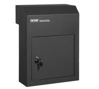 VEVOR Cassetta per la Consegna delle Chiavi, Cassetta della Posta in Acciaio Resistente Cassetta Postale con Serratura a Chiave da 45 mm 304 mm, Cassetta della Posta 304 x 150 x 405 mm, Nero
