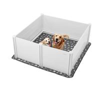 VEVOR Cassetta per Parto di Cani da 1520 x 1520 x 610 mm Recinto per Cuccioli da Interno con Porta Regolabile in Altezza e Tappetino Lavabile per Pipì, per Cani di Taglia XL, Bianco Latte