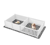 VEVOR Cassetta per Parto di Cani da 2370 x 1230 x 460 mm Recinto per Cuccioli da Interno con Porta Regolabile in Altezza e Tappetino Lavabile per Pipì, per Cani di Taglia XL, Bianco Latte