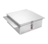 VEVOR Cassetta per Pianale di Camion, in Alluminio con Piastra Diamantata, Cassetta degli Attrezzi Sottoscocca, Supporta 100 kg, per Pick-up, Camper, Rimorchio, 770 x 610 x 230 mm, Argento