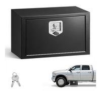 VEVOR Cassetta Porta Attrezzi Sottopianale per Veicoli, Cassapanca Porta Attrezzi 609 x 305 x 356 mm in Acciaio Laminato a Freddo Carico 30 kg per Camion Rimorchio Furgone con Serratura, Colore Nero