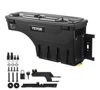 VEVOR Cassetta Portaoggetti per Camion, Valigetta Girevole Serratura e Lucchetto, Cassetta Portautensili in ABS 25L Carico max. 34kg, Cassetta Impermeabile Compatibile con Auto Camion Lato Passeggero