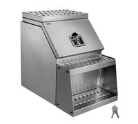 VEVOR Cassetta Portautensili a Scala per Camion, 457 x 695 x 645 mm in Alluminio, Montaggio Laterale, Cassetta Impermeabile con Maniglia a T e Chiavi per Semirimorchi, Rimorchi a Pianale