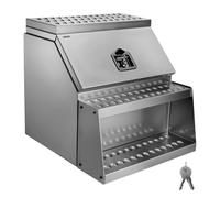 VEVOR Cassetta Portautensili a Scala per Camion, 610 x 695 x 645 mm in Alluminio, Montaggio Laterale, Cassetta Impermeabile con Lucchetto a T e Chiavi per Semirimorchi, Rimorchi a Pianale