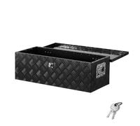 VEVOR Cassetta Portautensili Struttura in Alluminio per Cassone di Camion, con Maniglia Laterale e Chiavi di Blocco, Organizzatore per Rimorchi, Camper, 76,2 x 330,2 x 243,84 mm, Nero