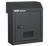 VEVOR Cassetta Postale per Chiavi, Cassetta Postale per Porta, Cassetta in Acciaio Resistente con Serratura a Combinazione 305 × 155 × 360 mm, Cassetta per Posta, Cassetta Portachiavi Grigio Scuro