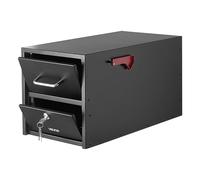 VEVOR Cassetta postale per esterni, resistente, chiudibile a chiave, con porta magnetica, resistente alle intemperie, in metallo, 53,5 x 27 x 28,5 cm