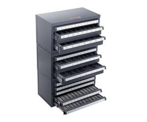 VEVOR Cassetti Portaoggetti Dispenser 3 Pezzi per Punte 1/16-1/2 Pollice N. 1-60