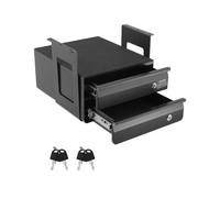 VEVOR Cassetto Estraibile Sotto Scrivania 365 x 335 x 250 mm Organizzatore Nascosto per Riporre Oggetti 2 Strati, Cassetto Portapenne Bloccabile Sottotop per Postazioni di Lavoro Seduta in Piedi, Nero