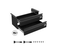 VEVOR Cassetto Estraibile Sotto Scrivania 457 x 227 x 200 mm Organizzatore Nascosto per Riporre Oggetti 2 Strati, Cassetto Portapenne Sotto Tavolo, per Postazioni di Lavoro Domestiche Sit Stand, Nero