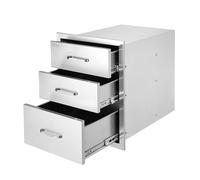 VEVOR Cassetto Guida Scorrimento 3 Ripiano in Acciaio Inox di Altezza 59cm