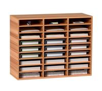 VEVOR Cassetto Mobiletto Portadocumenti max. 27 Scomparti Portadocumenti, Cassetto Portadocumenti in Legno Materiale MDF Organizzatore in Legno per Documenti Carte Riviste File per Ufficio, Scuola