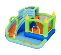 VEVOR Castello Gonfiabile per Bambini Parco Acquatico con Scivolo Canestro da Basket Piscina, Castello Gonfiabile Gioco d'Acqua 344x374x213 cm Capacità di Peso max. 160 kg per Bambini 3-8 Anni