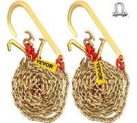 VEVOR Catena da traino con gancio a J a gambo lungo 5/16"x10' ganci a J 15"