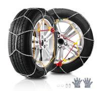 VEVOR Catene da Neve 2 Pezzi, Catene da Neve per Trazione di Emergenza per Auto, SUV, Camion, Catene da Neve in Acciaio Legato al Manganese, per 225/70-15, 235/60-16, 235/50-18, 245/45-18, 245/45-17