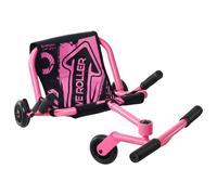 VEVOR Cavalcabile Oscillante per Bambini Portata Max 68 kg Guida a Zig-Zag, Lunghezza Regolabile su 3 Livelli, Leva del Freno e Ruote Luminose, per Bambini dai 4 Anni, Uso Interno ed Esterno, Rosa