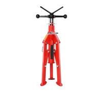 VEVOR Cavalletto per tubi con testa a V, capacità 0,32-30,48 cm, cavalletto pieghevole per tubi in acciaio al carbonio, altezza regolabile 51-94 cm, capacità di carico 2500 libbre per filettatura