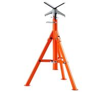 VEVOR Cavalletto per Tubi, Cavalletti per Tubi da 2500LBS, Cavalletto per Tubi con Testa a V Regolabile in Altezza da 27,2"-52", Cavalletto per Tubi Pieghevole in Acciaio 45# Tubi 1/2-12 pollici