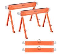 VEVOR Cavalletto Taglialegna Pieghevole Capacità di Carico 600 kg, Supporto Cavalletto Pieghevole Portatile Set da 2 pezzi Cuscini Antiscivolo per Carpenteria Falegname, Supporto Banco da Lavoro