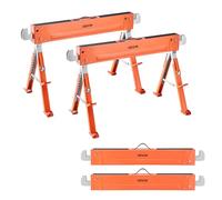 VEVOR Cavalletto Taglialegna Pieghevole Capacità di Carico 816,5 kg, Supporto Cavalletto Pieghevole Portatile Set da 2 pezzi Altezza Regolabile per Carpenteria Falegname, Supporto Banco da Lavoro