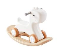 VEVOR Cavallo Dondolo 3 in 1 Giocattolo a Dondolo per Bambini 1 a 3 Anni Bianco