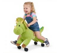 VEVOR Cavallo Cavalcabile per Bambini, Dinosauro Cavalcabile con Ruote Scorrevoli Flessibili a 360°, Ruggiti Realistici, Senza Batterie, Sedile Morbido, Portata Massima 40 kg, Per Bambini 3+ Anni