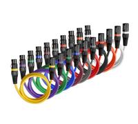 VEVOR Cavo Audio Cannon XLR da 2 m, 10 Pezzi, Cavi per Microfono DMX Bilanciati Schermati da Maschio a Femmina, Cavi a 3 Pin Placcati in Oro, per Illuminazione da Palco, Sistemi di Altoparlanti