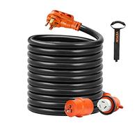 VEVOR Cavo di alimentazione per camper da 9,1 m, 50 Amp, resistente, STW 6/3 + 8/1, NEMA 14-50P maschio NEMA SS2-50R femmina, con indicatore LED maniglia adattatore 15A, per camper, ETL elencato
