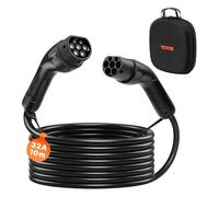 VEVOR Cavo di Prolunga per Caricabatterie EV, 32 Ampere, 10 m, Max 22 kW, Cavo per Ricarica Auto Elettrica Compatibile con Tipo 2, IP65 Trifase CA 480 V 50 Hz con Borsa per Trasporto