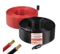 VEVOR Cavo di Prolunga per Pannello Solare Cavo Modulo Pannello Solare Calibro 6 mm² Prolunga Connettori MC4 19,81 m per Uso Esterno Auto Camper Guaina Ignifuga Corrente 30 A Temperatura -40°C a 90°C