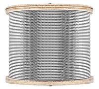 VEVOR Cavo in acciaio inox 150 m-300 m, corda in filo d'acciaio T316, cavo in acciaio 1/8, resistente alla corrosione e alla rottura per macchinari e medicine (150 m/7 x 7)