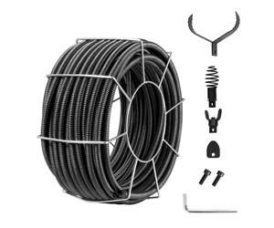 VEVOR Cavo per Pulizia Scarichi Acciaio con Nucleo Solido 4 Taglierine per Tubi
