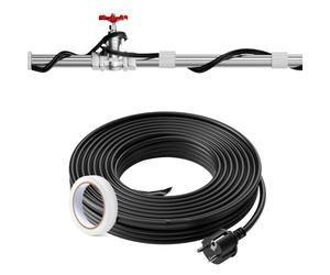 VEVOR Cavo Riscaldante per Tubi Autoregolante Lunghezza 24,4m 16,4 W/m per Tubi Termostato Integrato, Cavo Riscaldante per Tubi Acqua Protezione Tubi in PVC, Tubi in Metallo Plastica dal Congelamento