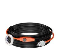 VEVOR Cavo Riscaldante per Tubi Lunghezza da 25 m 23 W/m per Tubi con Termostato Integrato, Cavo Riscaldante per Tubi dell'Acqua Protezione Tubi in PVC, Tubi in Metallo e Plastica dal Congelamento