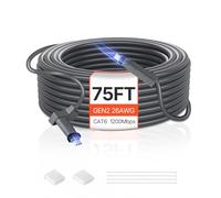 VEVOR Cavo Starlink Gen 2, Cavo di Prolunga Durevole per Generazione Standard 2, Compatibile con il Satellite Rettangolare Starlink V2, Cablaggio per Camper, 22,86 m, Nucleo in Rame 26 AWG