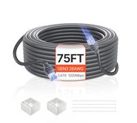 VEVOR Cavo Starlink Gen 3, 22,86 m, cavo di prolunga Starlink standard generazione 3 satellite rettangolare V3, 26 AWG, nucleo in rame, cablaggio flessibile per camper, giardino, campeggio