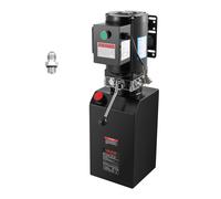 VEVOR Centralina Idraulica Pompa in Acciaio Velocità 3400 giri/min per Sollevamento Abbassamento Veicoli, Centralina Idraulica per Rimorchio Ribaltabile Portata max. 6,3 L/min con Serbatoio Metallo