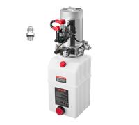 VEVOR Centralina Idraulica Pompa Idraulica per Rimorchio Ribaltabile Azione Singola, Flusso 3,4 L/min, Pressione d'Olio 2320-2900 PSI, 12 V CC con Serbatoio in Plastica per Sollevatore Rimorchio