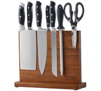VEVOR Ceppo portacoltelli magnetico 30,5 cm supporto da cucina legno di acacia