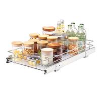 VEVOR Cestello Estraibile Sottolavello da Cucina 279 x 533 x 63,5 mm 1 Piano in Acciaio Cromato, Cestello Scorrevole per Cucina Ripiano Carico max. 13 kg, Cestello Portautensili Sottolavello da Cucina