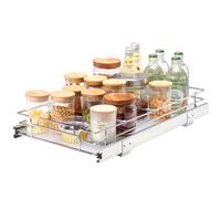 VEVOR Cestello Estraibile Sottolavello da Cucina 279 x 533 x 63,5 mm 1 Piano in Acciaio Cromato, Cestello Scorrevole per Cucina Ripiano Carico max. 13 kg, Cestello Portautensili Sottolavello da Cucina