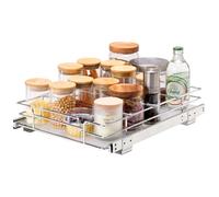 VEVOR Cestello Estraibile Sottolavello da Cucina 292 x 419 x 63,5 mm 1 Piano in Acciaio Cromato, Cestello Scorrevole per Cucina Ripiano Carico max. 13 kg, Cestello Portautensili Sottolavello da Cucina