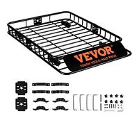 VEVOR Cestello da Tetto Auto Portabagagli Carico Max. 90,7kg 117,5x91,5x11,4 cm