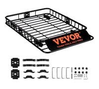 VEVOR Cestello da Tetto Auto Portabagagli Carico Max. 90,7kg 117,5x91,5x11,4 cm