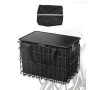 VEVOR Cestino Posteriore per Bici Medio, Cestino Pieghevole per Bicicletta in Filo Metallico con Rete di Carico, Borsa Interna Rimovibile e Copertura Impermeabile, Design a Sgancio Rapido