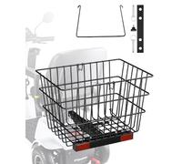 VEVOR Cestino Posteriore per Scooter, Cestino in Filo Metallico Resistente con Maniglia, per il Carico, Funziona con Ricevitore, Compatibile con Maggior Parte Scooter 390 x 270 x 250 mm